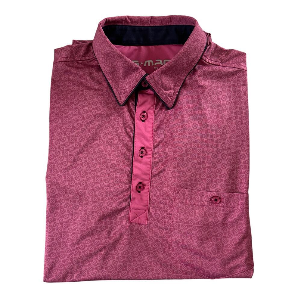 G-MAC by Kartel Pink Polo Performance Golf Casual Shirt Men's SZ S